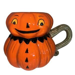 Johanna Parker Design Halloween Orange Pumpkin Peep Coffee Tea Mug NEW
